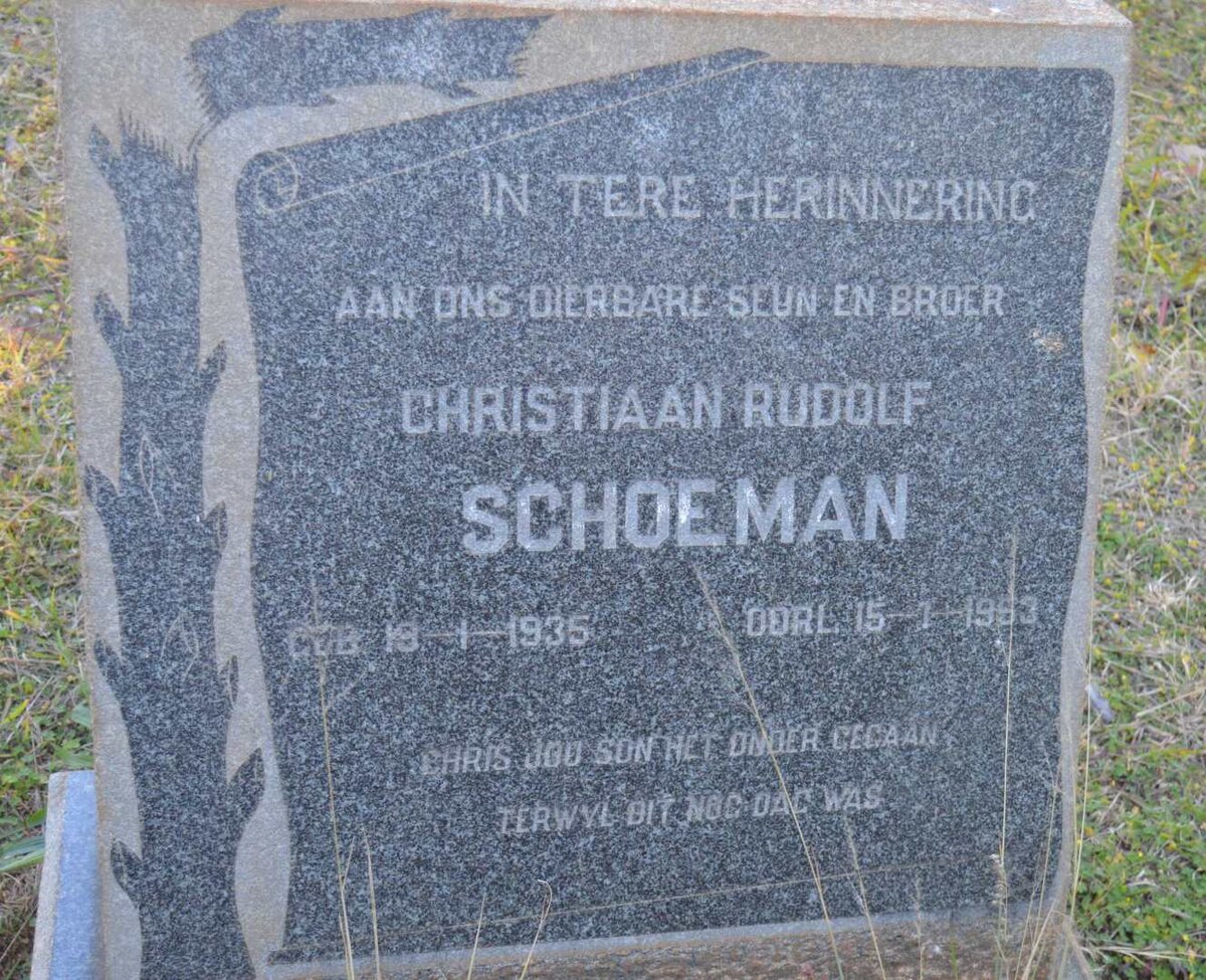 SCHOEMAN Christiaan Rudolf 1935-1953