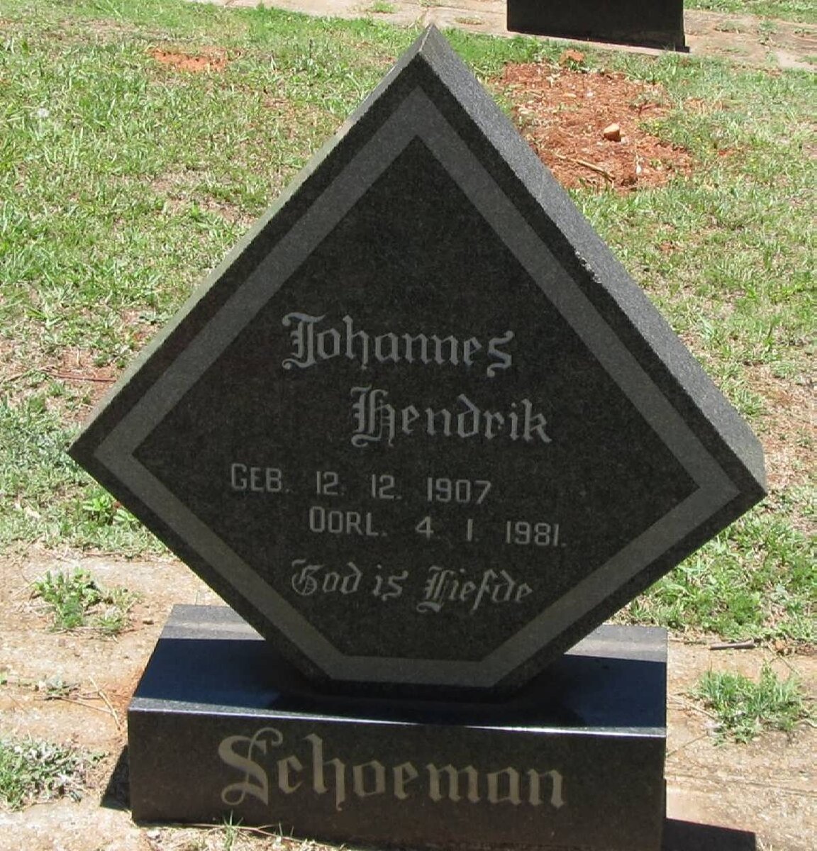 SCHOEMAN Johannes Hendrik 1907-1981