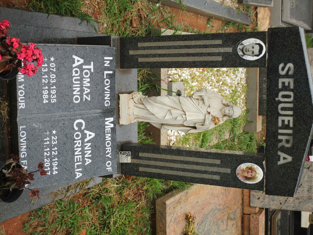 SEQUEIRA Tomaz Aquino 1935-1984 &amp; Anna Cornelia 1944-2017