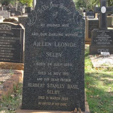 SELBY Herbert Stanley Basil -1956 &amp; Aileen Leonide 1899-1951