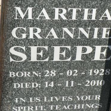 SEEPE Martha Grannie 1928-2010