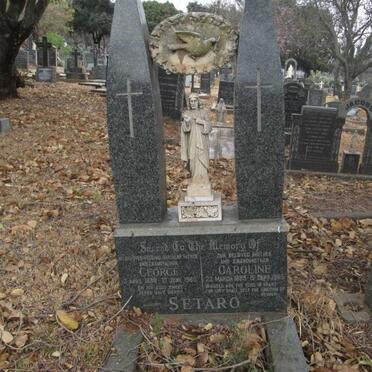 SETARO George 1888-1960 &amp; Caroline 1889-1965