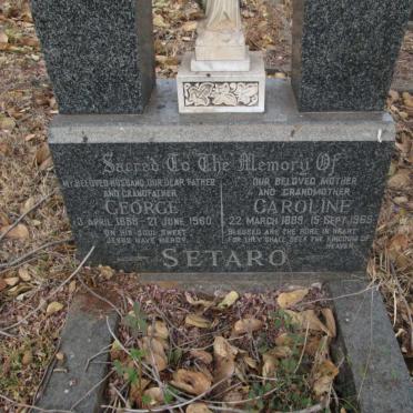 SETARO George 1888-1960 &amp; Caroline 1889-1965