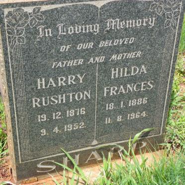 SHARP Harry Rushton 1876-1952 &amp; Hilda Frances 1886-1964