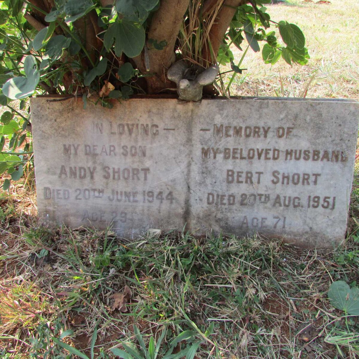 SHORT Bert -1951 :: SHORT Andy -1944