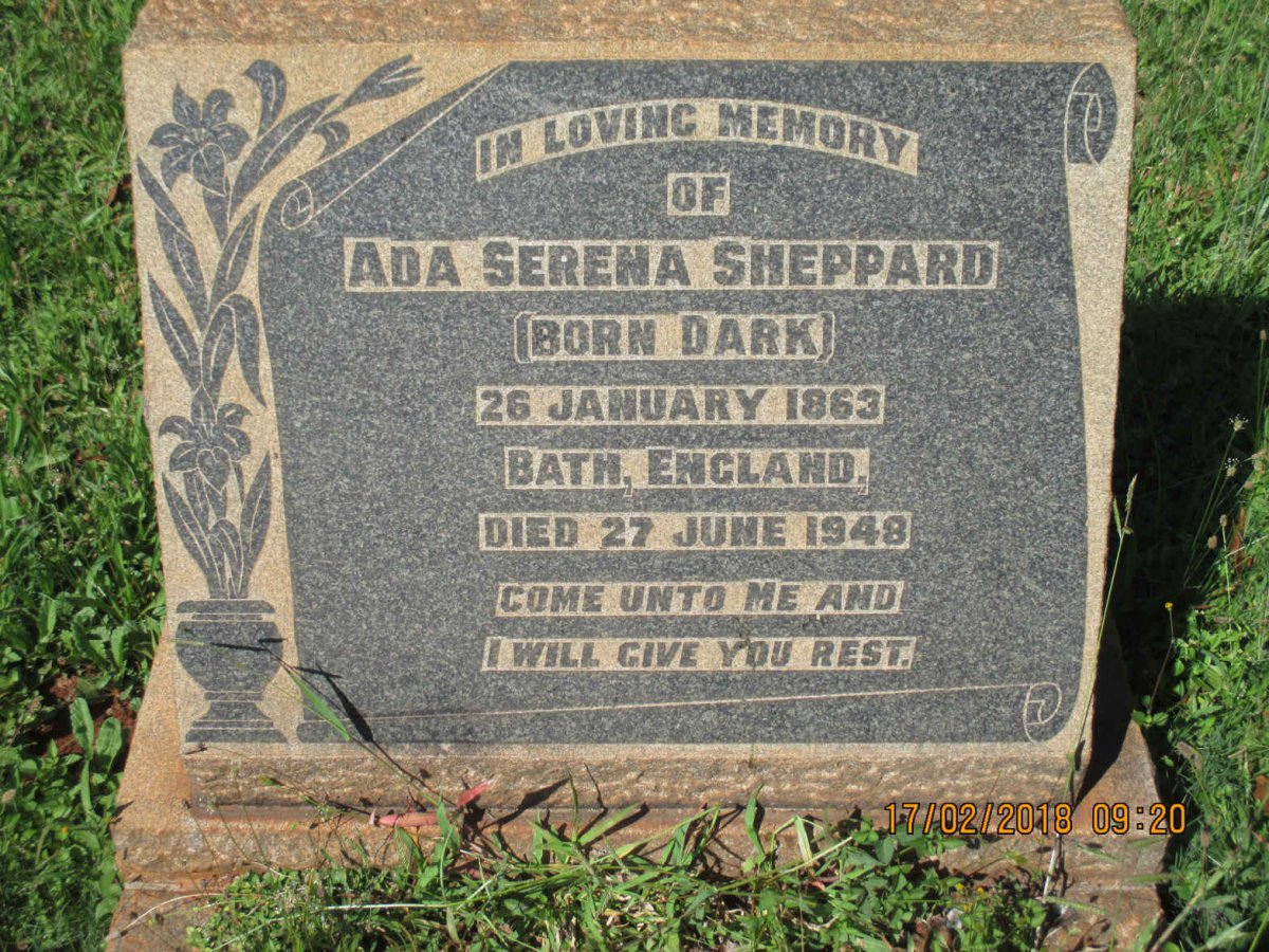 SHEPPARD Ada Serena nee DARK 1863-1948