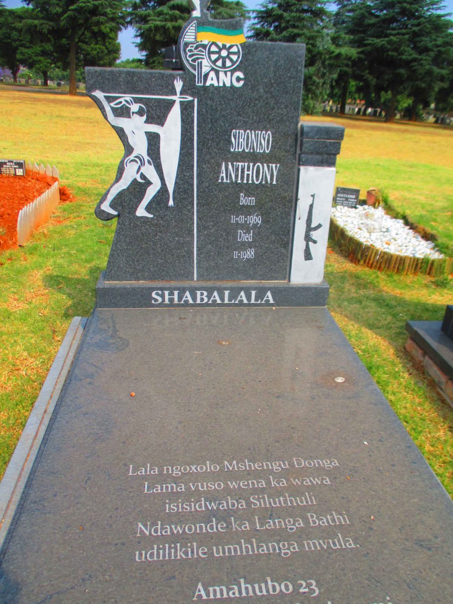 SHABALALA Siboniso Anthony 1969-1988