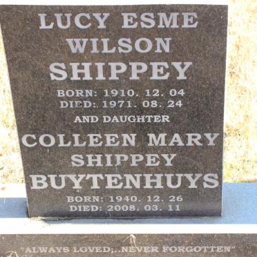 SHIPPEY Lucy Esme Wilson 1910-1971 :: BUYTENHUYS Colleen Mary Shippey 1940-2008