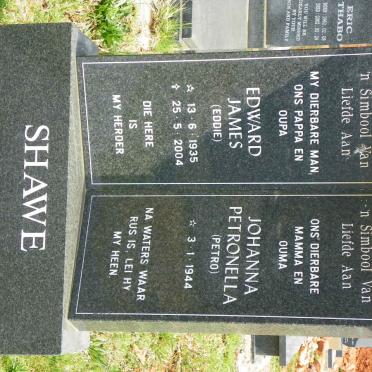 SHAWE Edward James 1935-2004 &amp; Johanna Petronella 1944-