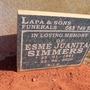 SIMMERS Esmé Juanita 1961-2020