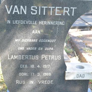 SITTERT Lambertus Petrus, van 1917-1966