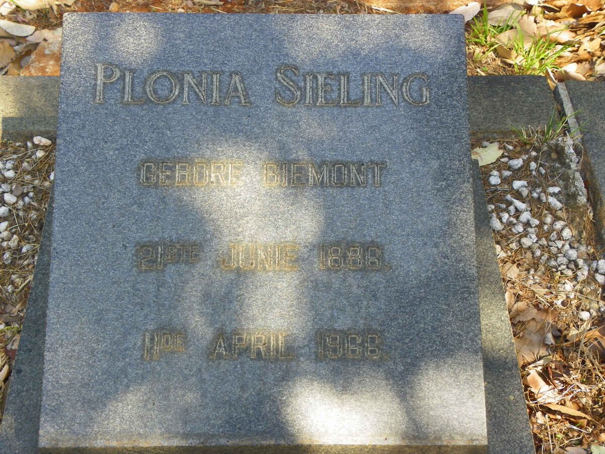 SIELING Plonia nee BIEMONT 1886-1966