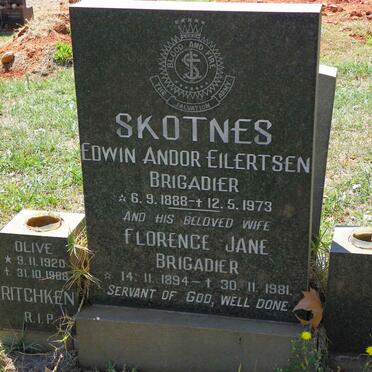 SKOTNES Edwin Andor Eilertsen 1888-1973 &amp; Florence Jane 1894-1981 :: RITCHKEN Olive 1920-1988