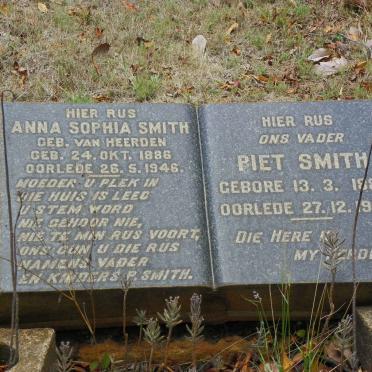 SMITH Piet 1882-1954 &amp; Anna Sophia VAN HEERDEN 1886-1946