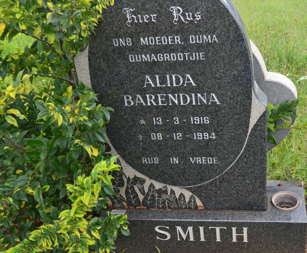 SMITH Alida Barendina 1916-1994