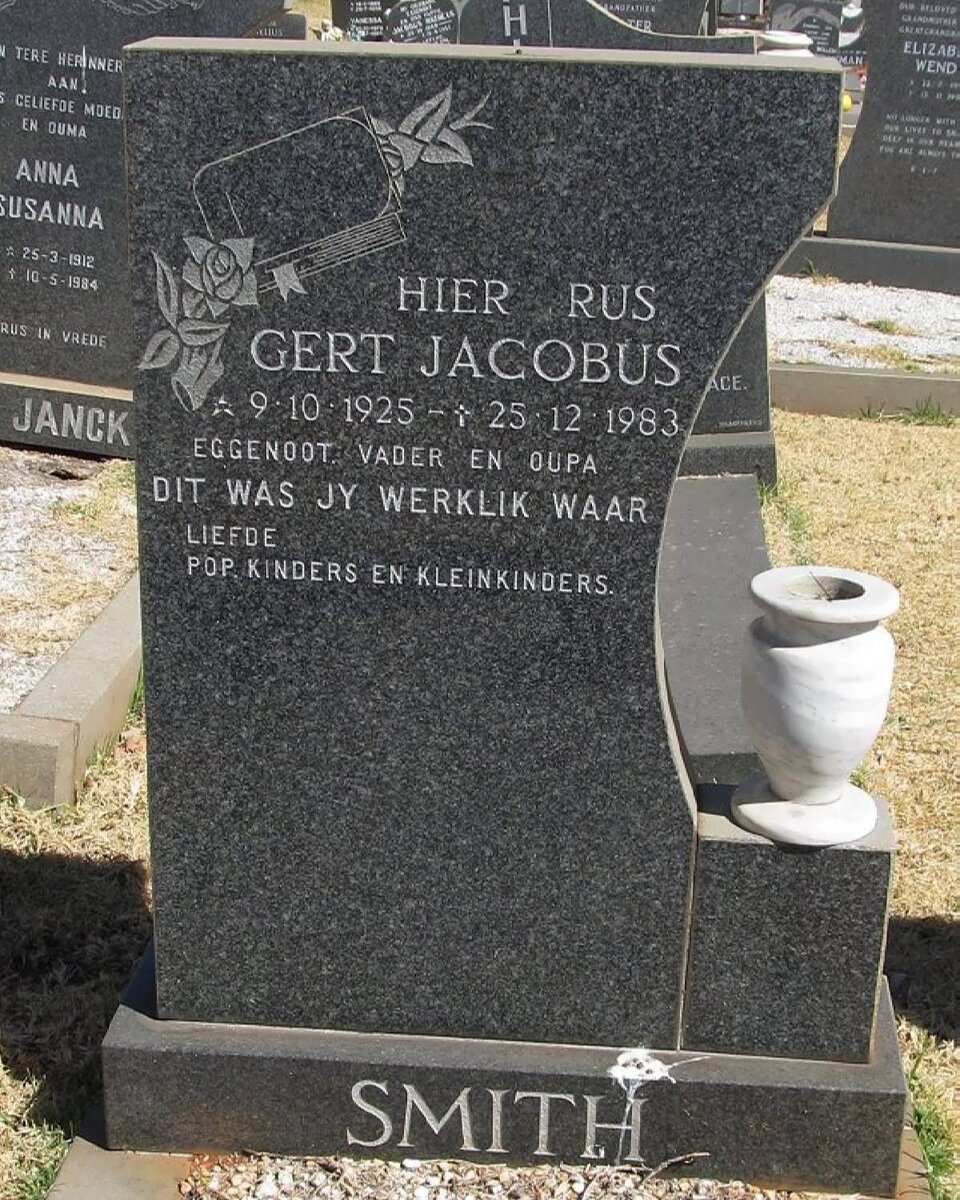 SMITH Gert Jacobus 1925-1983