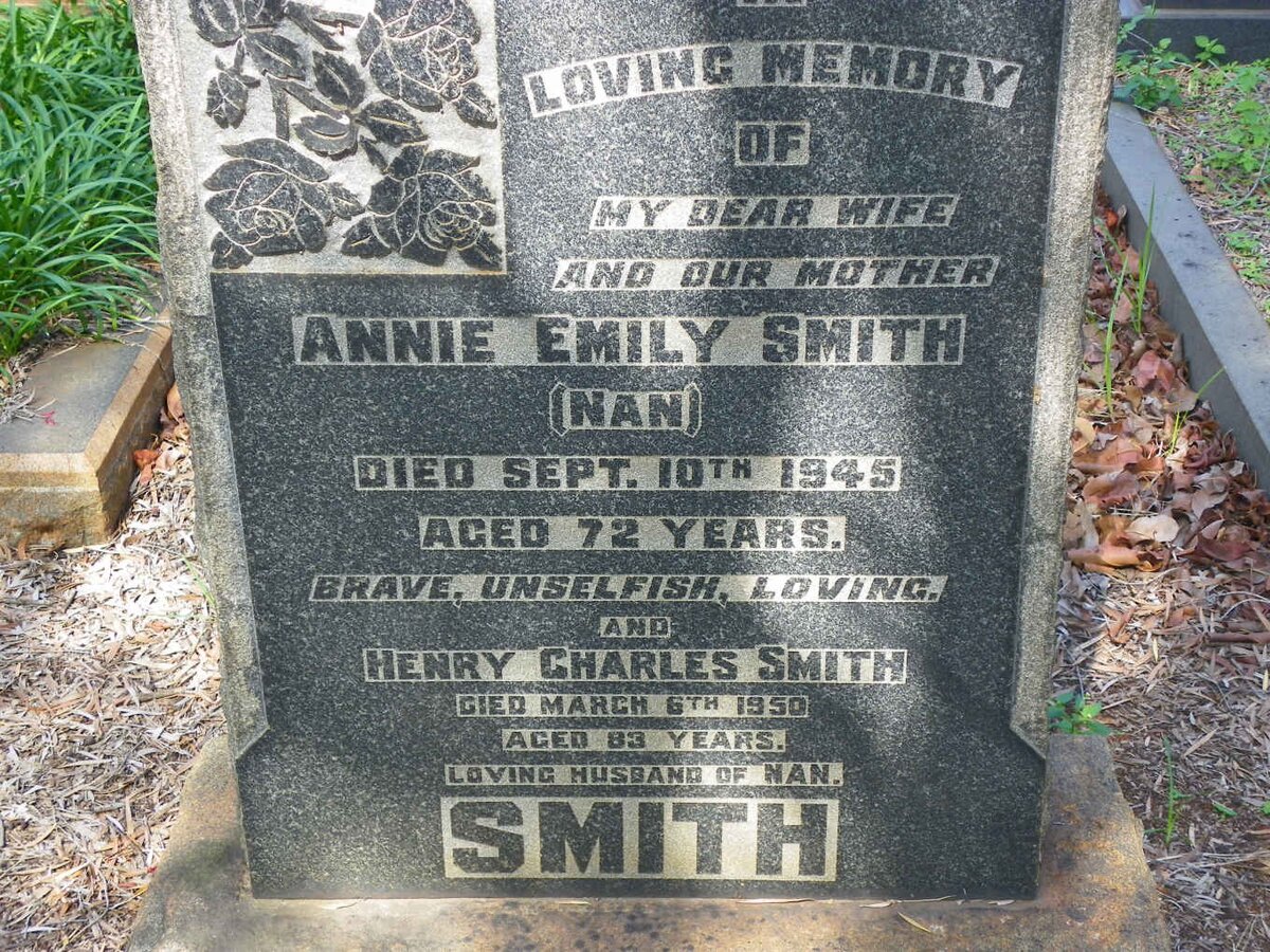 SMITH Henry Charles -1950 &amp; Annie Emily -1945