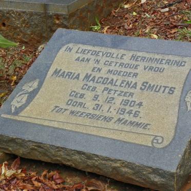 SMUTS Maria Magdalena nee PETZER 1904-1946