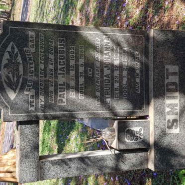 SMIDT Paul Jacobus 1903-1959 &amp; Getruida Johanna 1909-1988