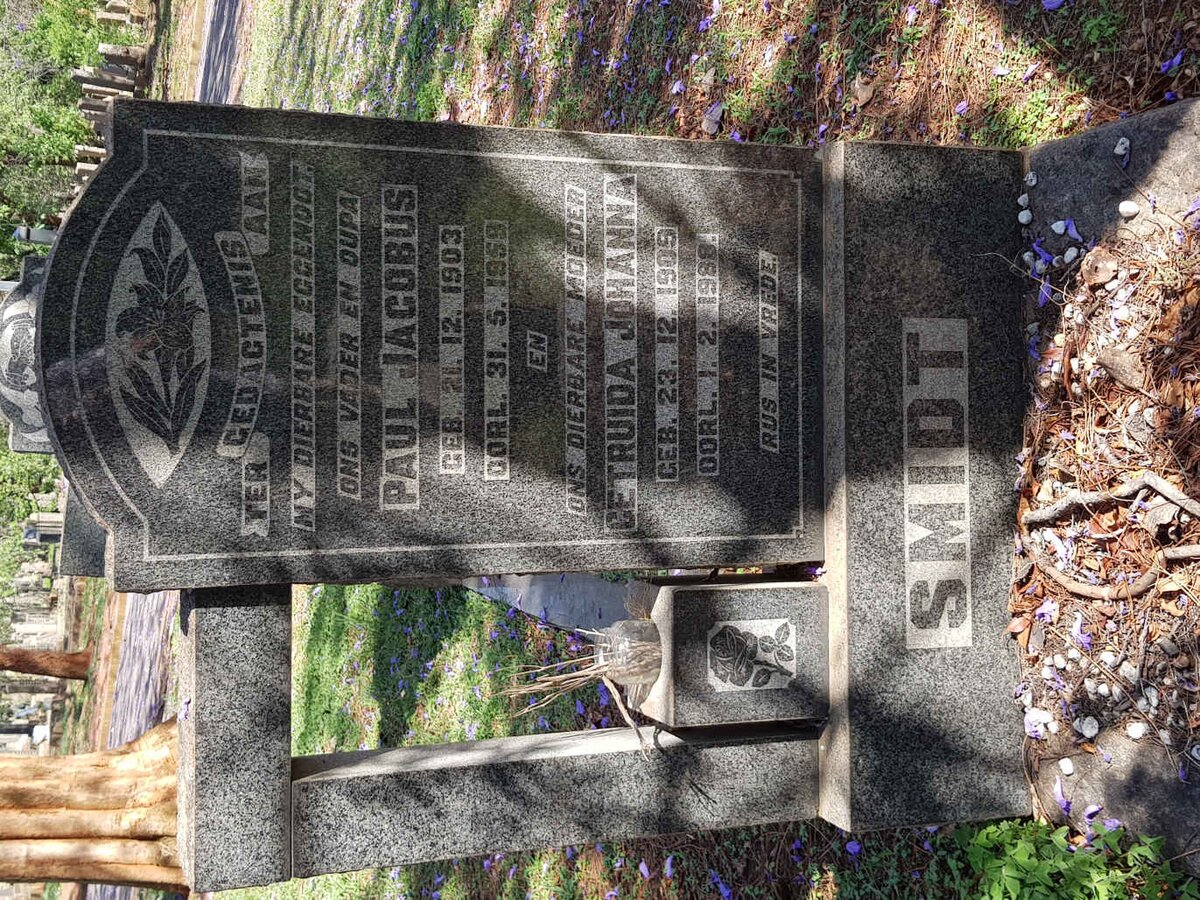 SMIDT Paul Jacobus 1903-1959 &amp; Getruida Johanna 1909-1988