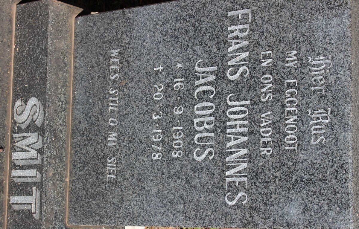 SMIT Frans Johannes Jacobus 1908-1978