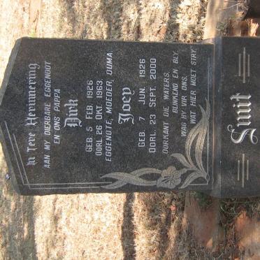 SMIT Dirk 1926-1963 &amp; Joey 1926-2000