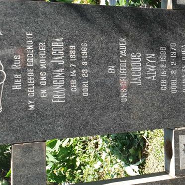 SMIT Jacobus Alwyn 1888-1970 &amp; Francina Jacoba 1889-1966