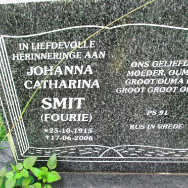 SMIT Johanna Catharina nee FOURIE 1915-2006