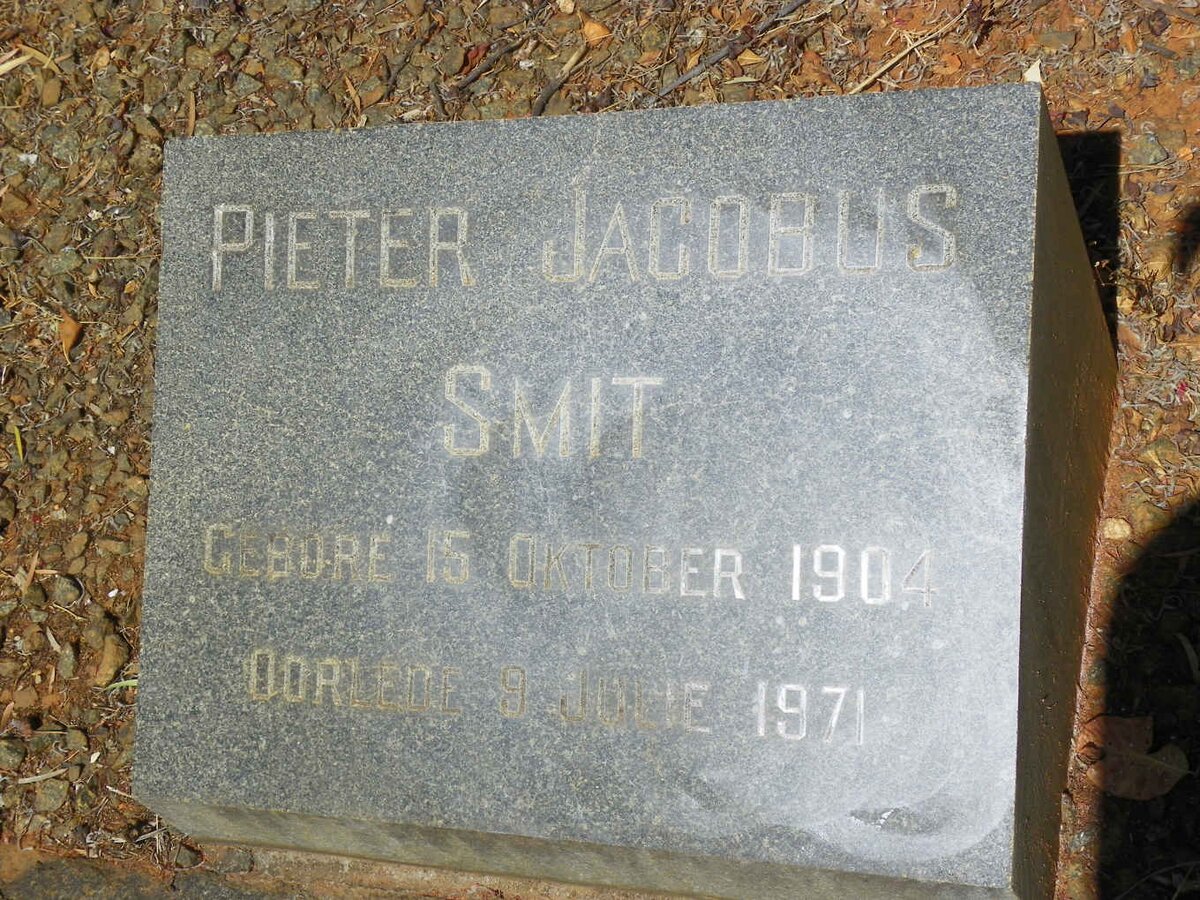SMIT Pieter Jacobus 1904-1971