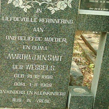 SMIT Martha J.H.N. nee WESSELS 1896-1969