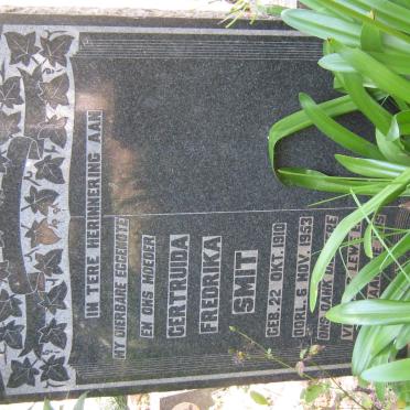 SMIT Gertruida Fredrika 1910-1953