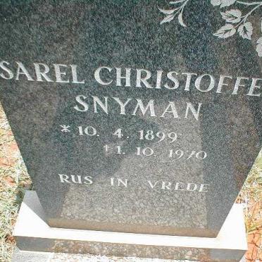 SNYMAN Sarel Christoffel 1899-1970