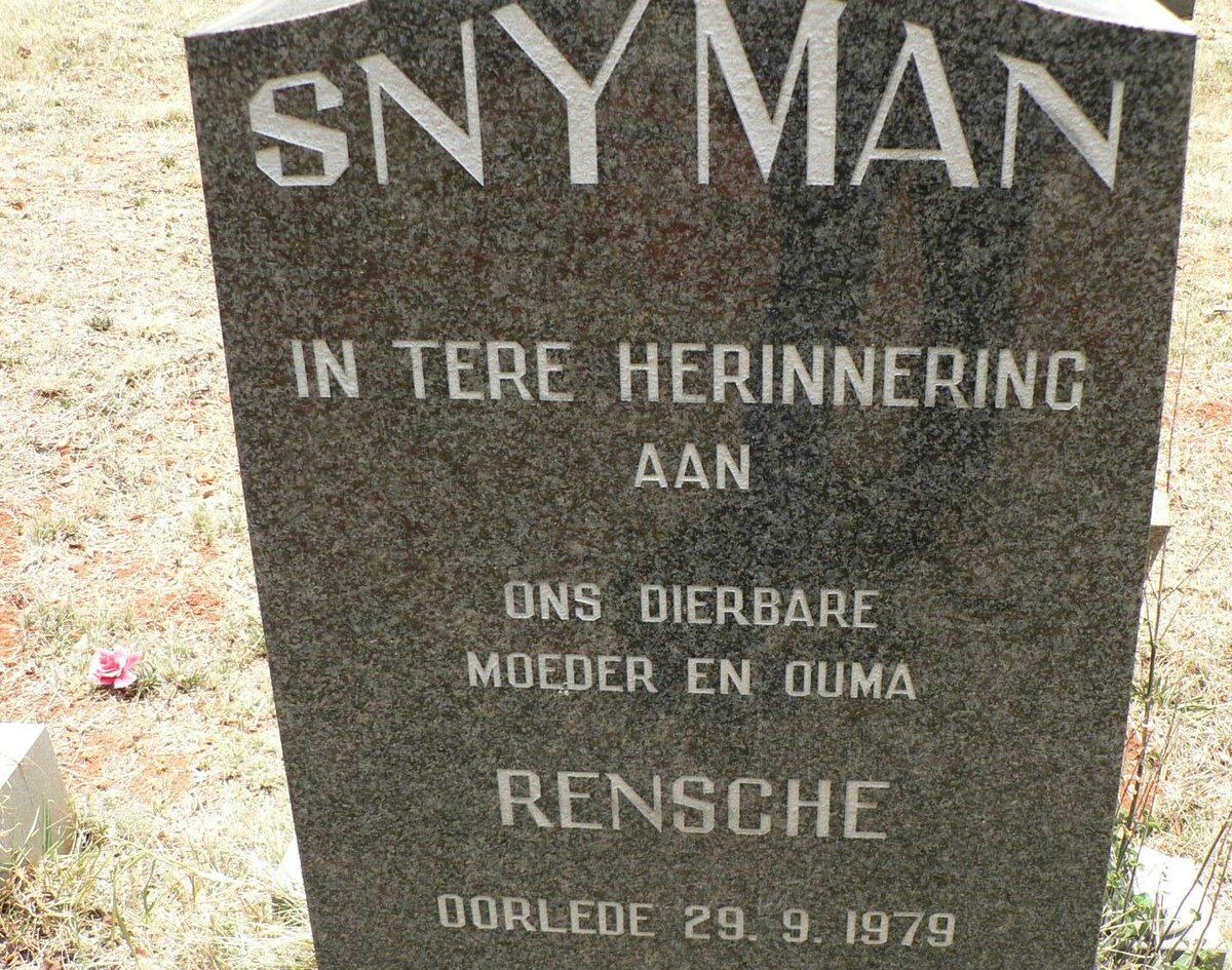 SNYMAN Rensche -1979
