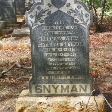SNYMAN Hermina Anna Catriena 1875-1942