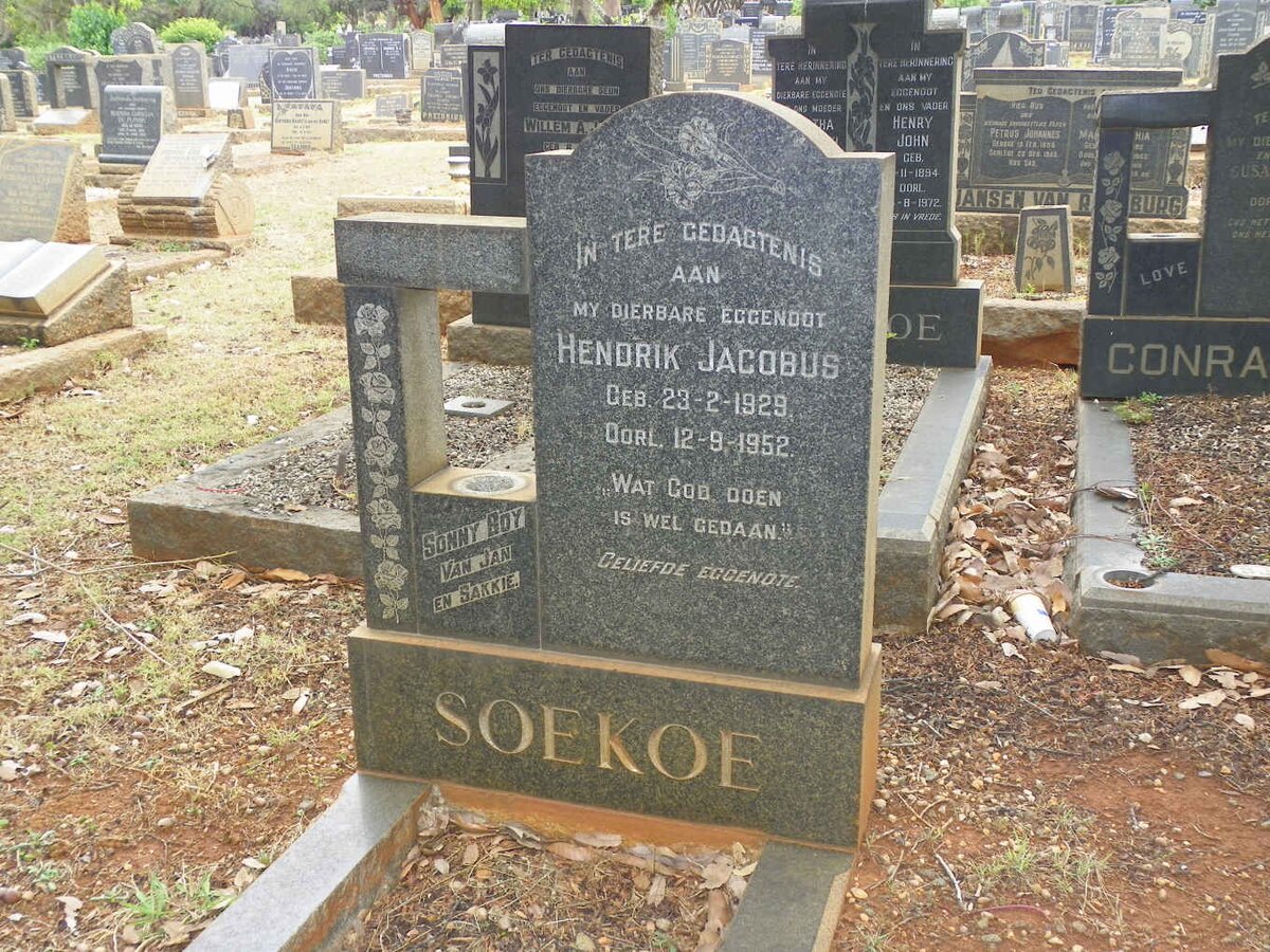 SOEKOE Hendrik Jacobus 1929-1952