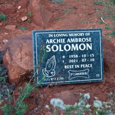 SOLOMON Archie Ambrose 1958-2021
