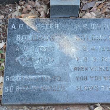 SOLOMON A. Peter L. 1923-1995