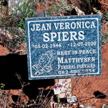 SPIERS Jean Veronica 1946-2020