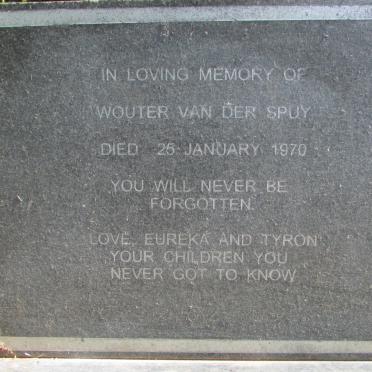 SPUY Wouter, van der -1970