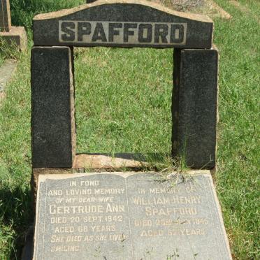SPAFFORD William Henry -1945 &amp; Gertrude Ann -1942