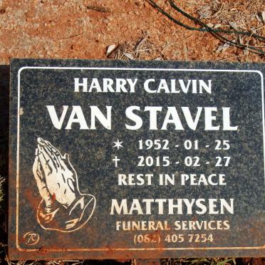 STAVEL Harry Calvin, van 1952-2015
