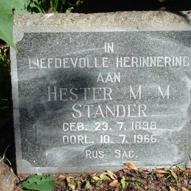 STANDER Hester M.M. 1898-1966
