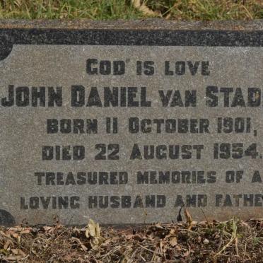 STADEN John Daniel, van 1901-1954