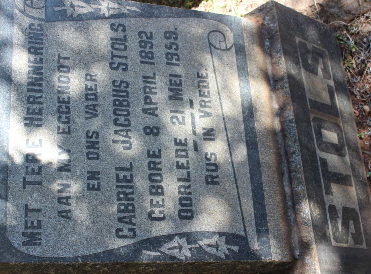 STOLS Gabriel Jacobus 1892-1959