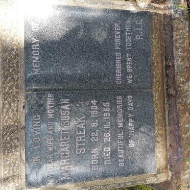 STREAK Margaret Susan 1904-1955