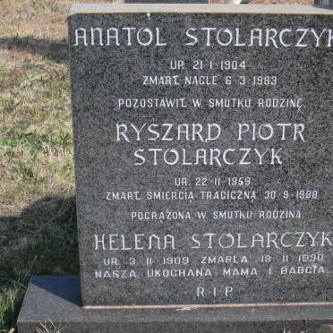 STOLARCZYK Anatol 1904-1983 :: STOLARCZYK Helena 1909-1990 :: STOLARCZYK Ryszard Piotr 1959-1988