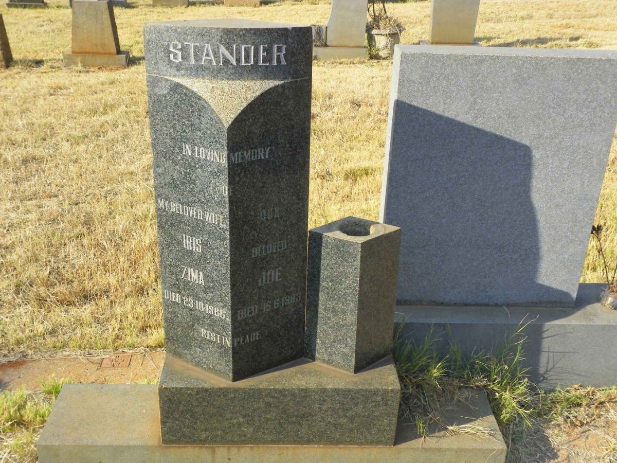 STANDER Joe -1983 &amp; Iris Zima -1966