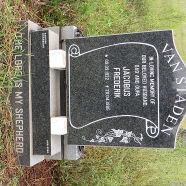 STADEN Jacobus Frederik, van 1922-1995