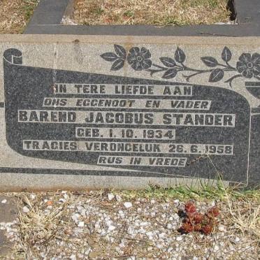STANDER Barend Jacobus 1934-1958