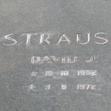 STRAUSS David J. 1932-1972